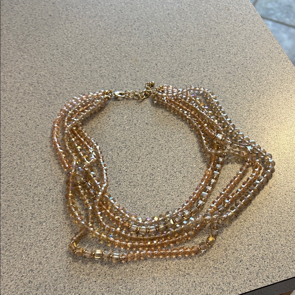 Elegant Gold and Silver Beaded Necklace